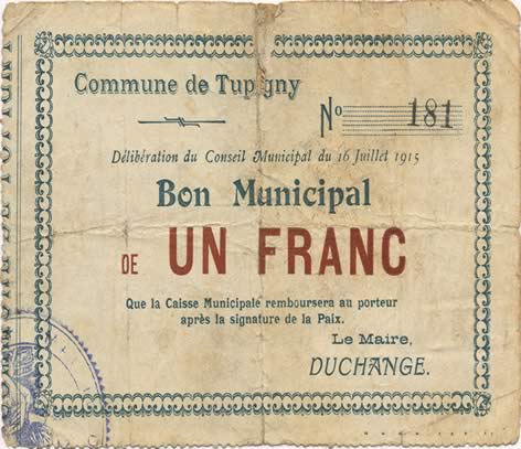 1 Franc FRANCE régionalisme et divers  1915 JP.02-2313 TB