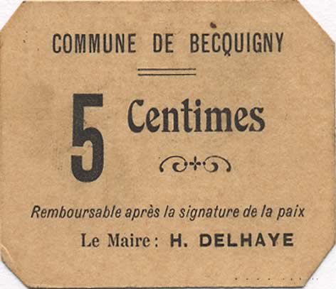 5 Centimes FRANCE régionalisme et divers  1916 JP.02-2512 NEUF