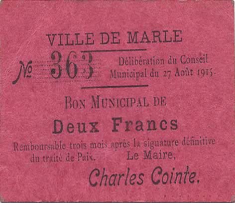2 Francs FRANCE régionalisme et divers  1915 JP.02-2652 SUP