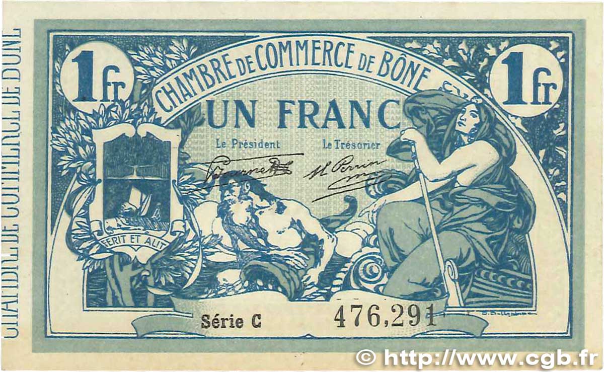 1 Franc FRANCE régionalisme et divers Bône 1919 JP.138.10 SPL