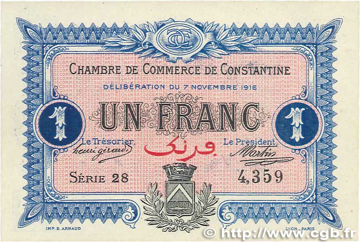 1 Franc FRANCE régionalisme et divers Constantine 1916 JP.140.10 pr.NEUF