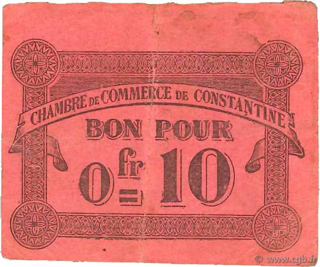 10 Centimes FRANCE regionalism and miscellaneous Constantine 1915 JP.140.47 F+