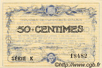50 Centimes FRANCE régionalisme et divers Alais. Nom Actuel : Alès 1915 JP.004.01 SPL à NEUF