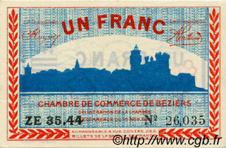 1 Franc FRANCE régionalisme et divers Béziers 1918 JP.027.23 TTB à SUP