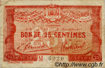 25 Centimes FRANCE régionalisme et divers Le Tréport 1920 JP.071.46 TB