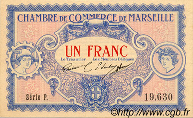 1 Franc FRANCE régionalisme et divers Marseille 1917 JP.079.64 SPL à NEUF