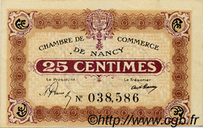 25 Centimes FRANCE régionalisme et divers Nancy 1919 JP.087.61 SPL à NEUF