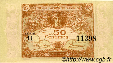 50 Centimes FRANCE régionalisme et divers Nîmes 1915 JP.092.12 SPL à NEUF