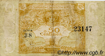 50 Centimes FRANCE régionalisme et divers Nîmes 1917 JP.092.17 TB