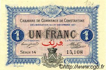 1 Franc FRANCE régionalisme et divers Constantine 1917 JP.140.15 SPL à NEUF