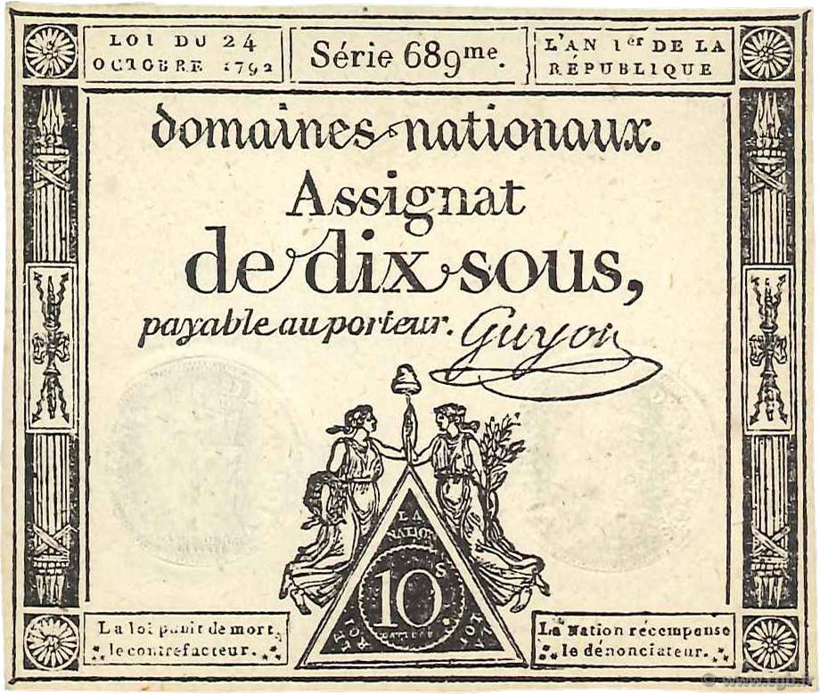 10 Sous FRANCE  1792 Ass.34a UNC