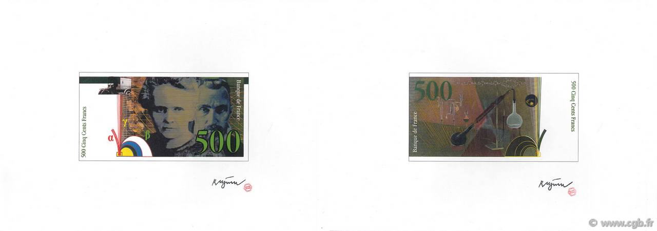 500 Francs PIERRE ET MARIE CURIE Épreuve FRANCE  1994 NE.1994 NEUF