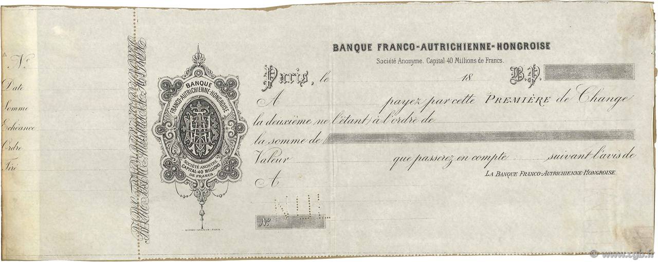 Francs Non émis FRANCE régionalisme et divers Paris 1850 DOC.Lettre TTB