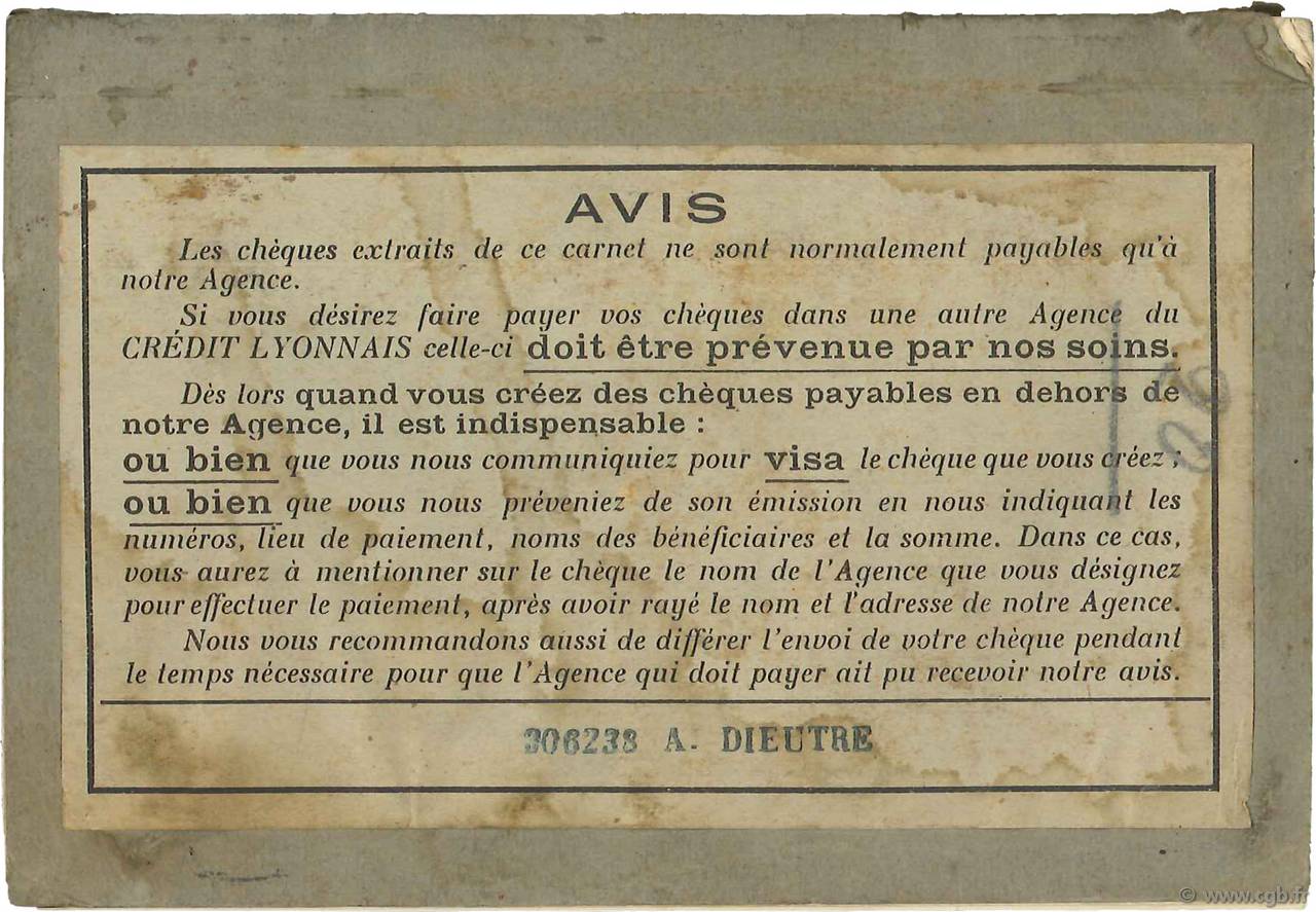 Francs FRANCE regionalismo e varie Antibes 1939 DOC.Chèque BB