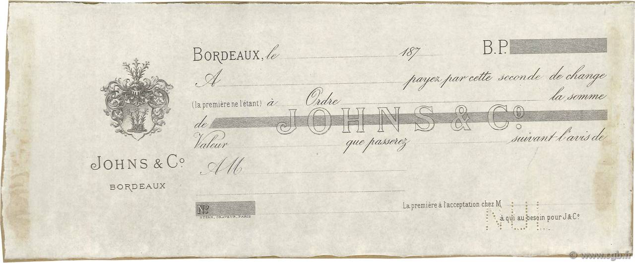 Francs Non émis FRANCE régionalisme et divers Bordeaux 1870 DOC.Lettre TTB