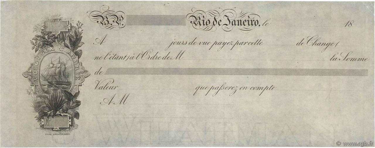 (B.P.) FRANCE regionalismo e varie Rio De Janeiro 1862 DOC.Lettre SPL