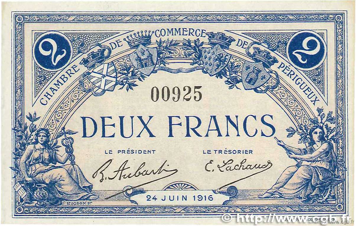2 Francs FRANCE Regionalismus und verschiedenen Périgueux 1916 JP.098.20 ST
