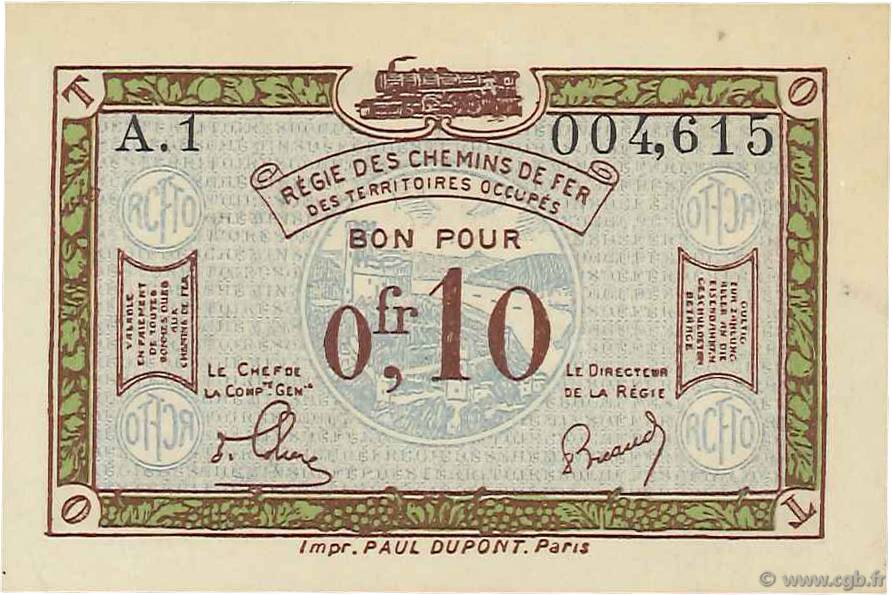 10 Centimes FRANCE Regionalismus und verschiedenen  1923 JP.135.02 fST+