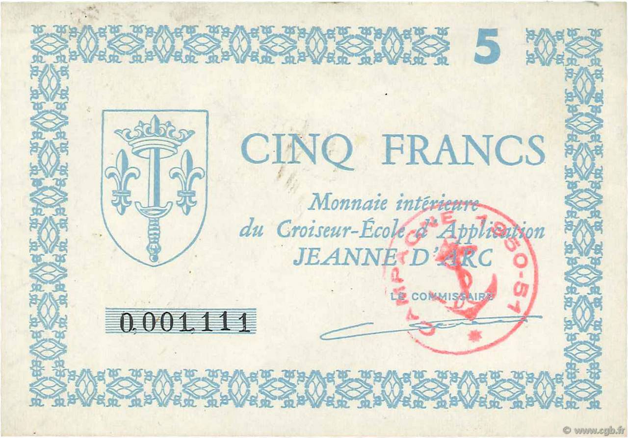 5 Francs FRANCE regionalismo e varie  1950 K.206 SPL