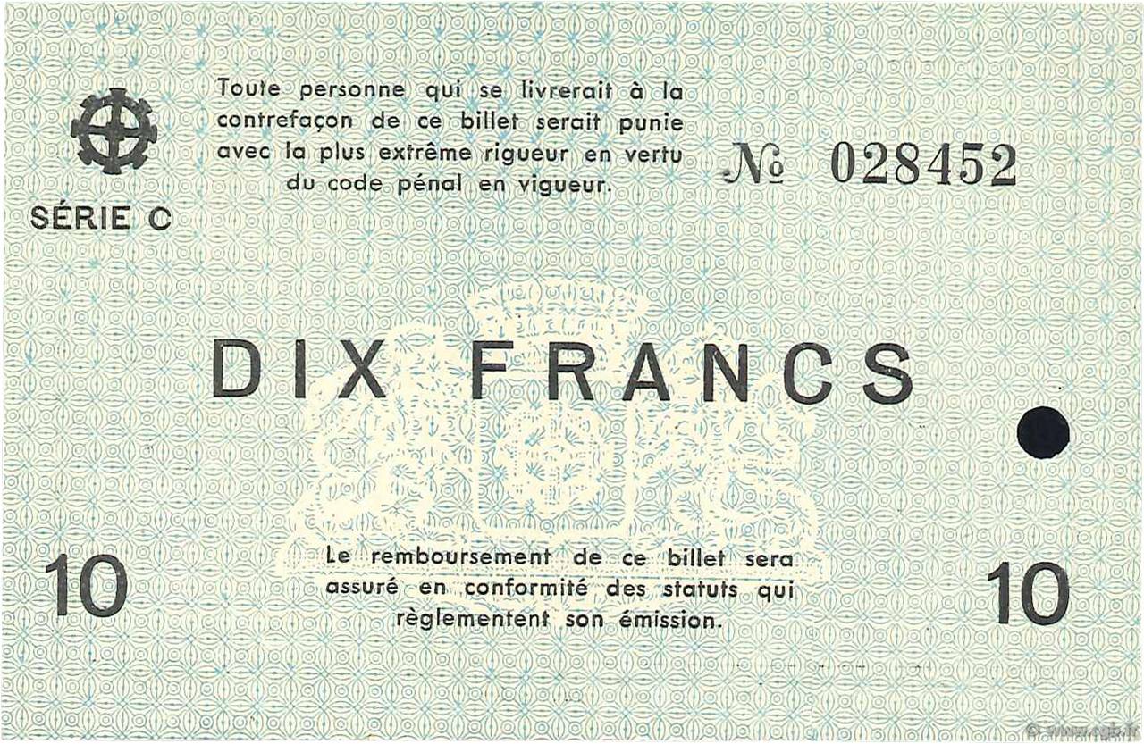 10 Francs FRANCE regionalism and various Mulhouse 1940 K.070 UNC-