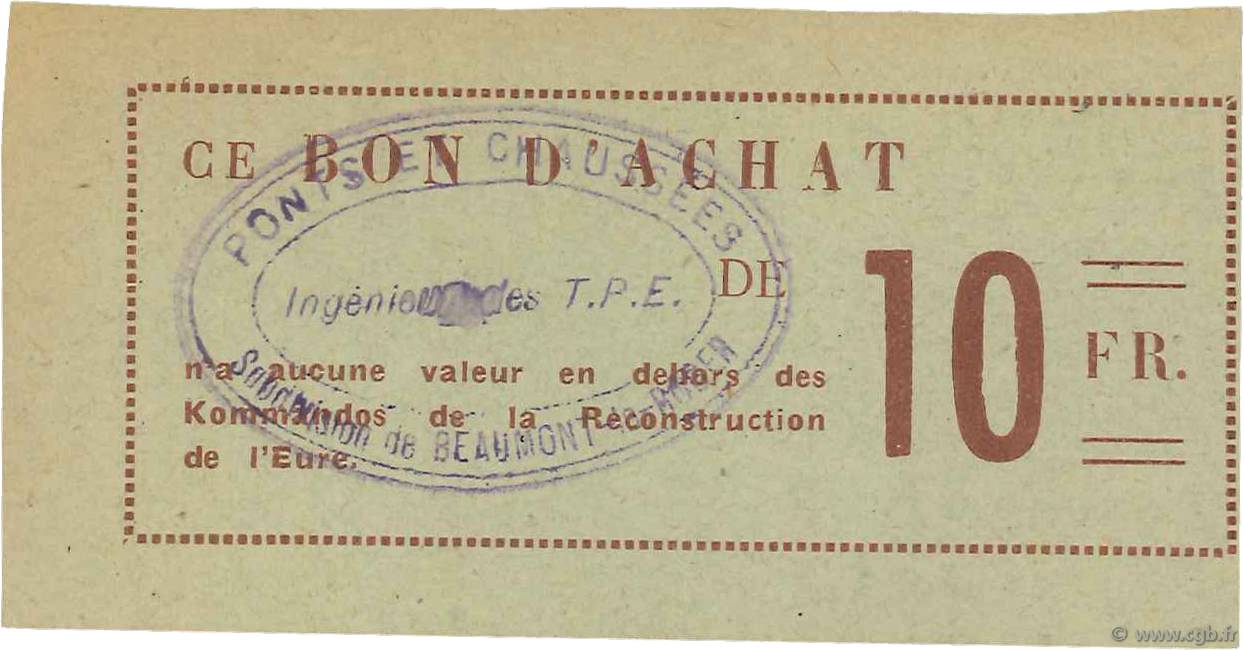 10 Francs FRANCE regionalism and miscellaneous  1940 K.027.4b AU