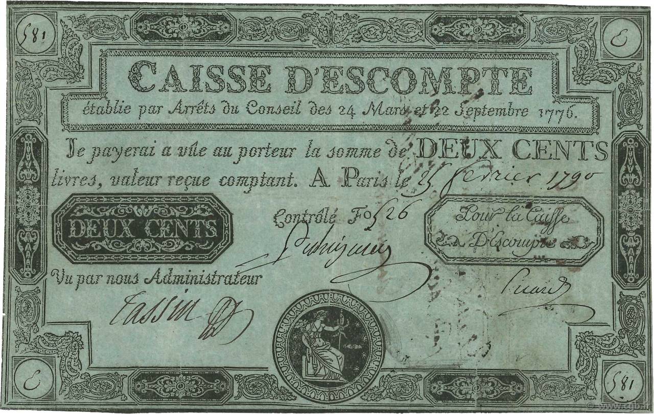 200 Livres FRANCE  1789 Laf.103 TTB