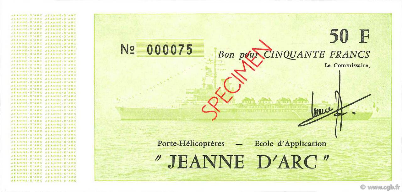 50 Francs Spécimen FRANCE Regionalismus und verschiedenen  1979 K.225f ST