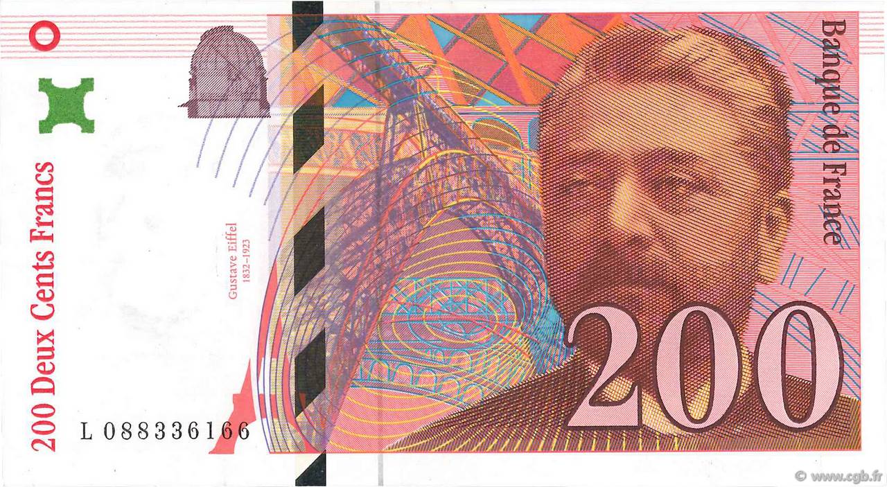 200 Francs EIFFEL Fauté FRANCIA  1999 F.75.05 EBC