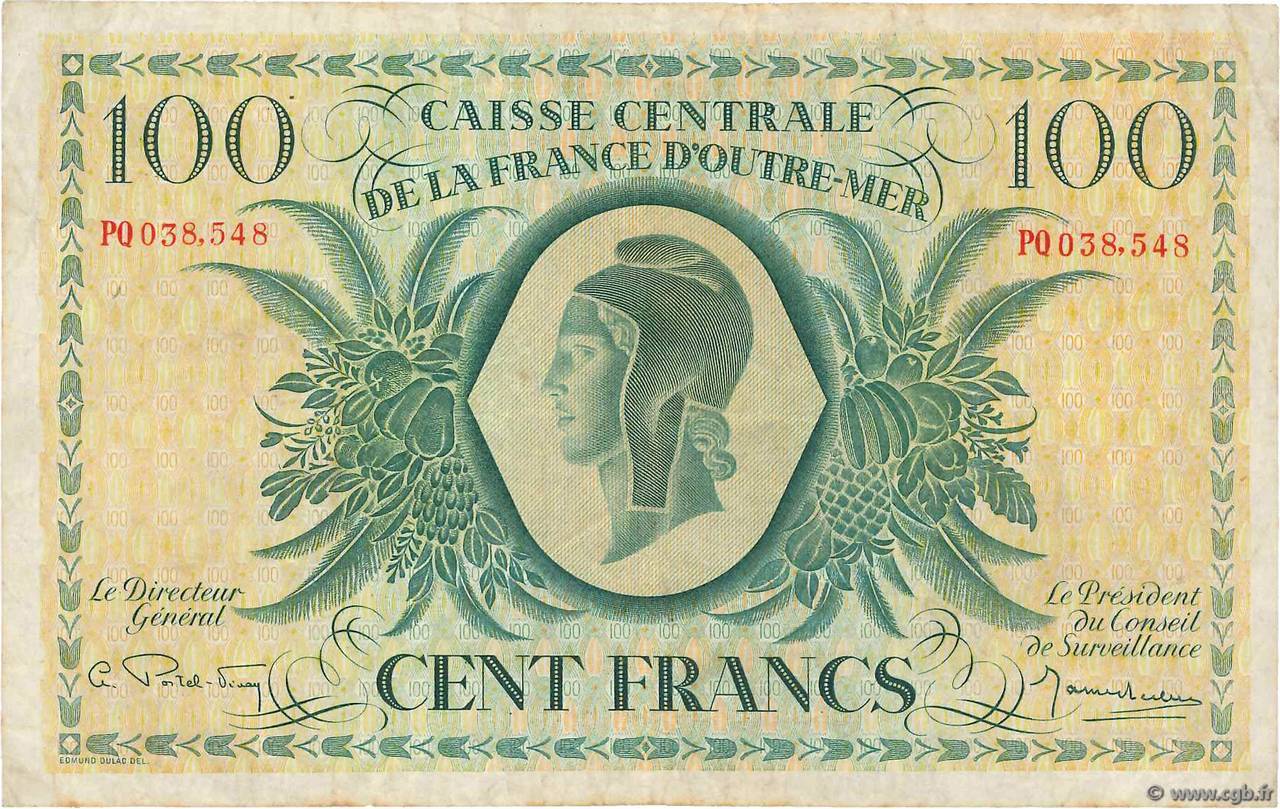 100 Francs FRENCH EQUATORIAL AFRICA Brazzaville 1946 P.18 F
