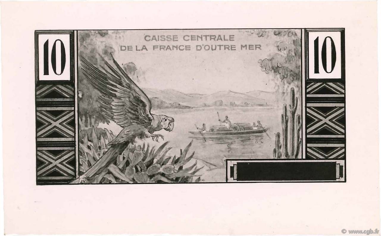 10 Francs Colbert Photo FRENCH EQUATORIAL AFRICA  1947 P.21p.var UNC