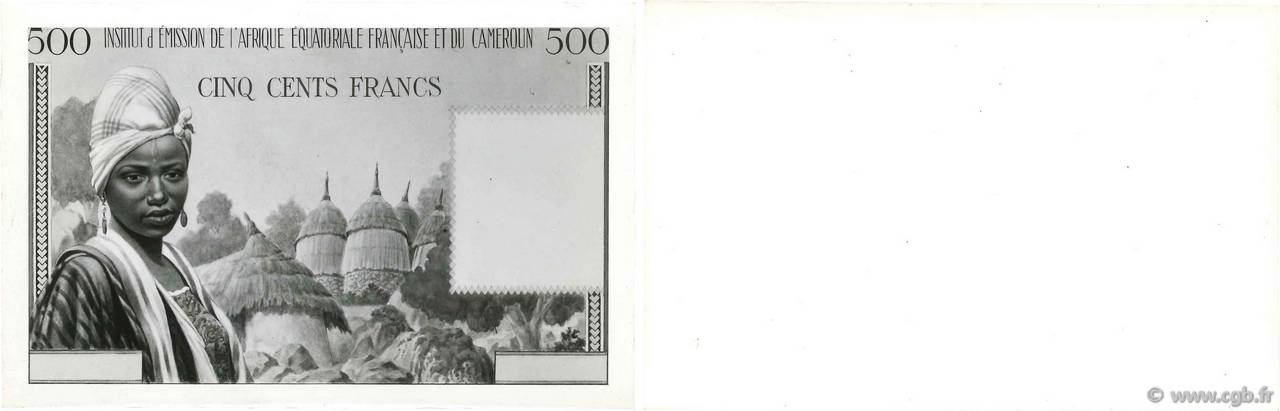 500 Francs Photo AFRIQUE ÉQUATORIALE FRANÇAISE  1957 P.33p FDC