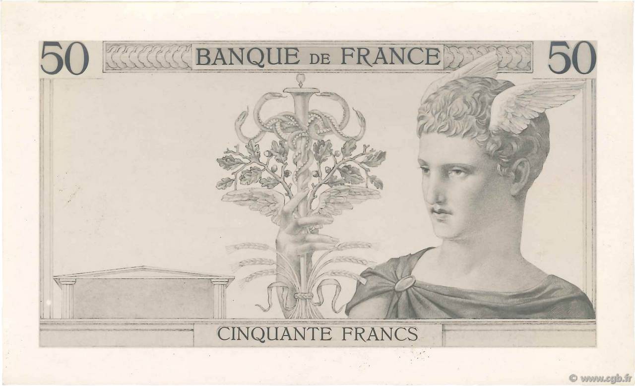 50 Francs CÉRÈS Photo FRANCIA  1934 F.17.00 AU