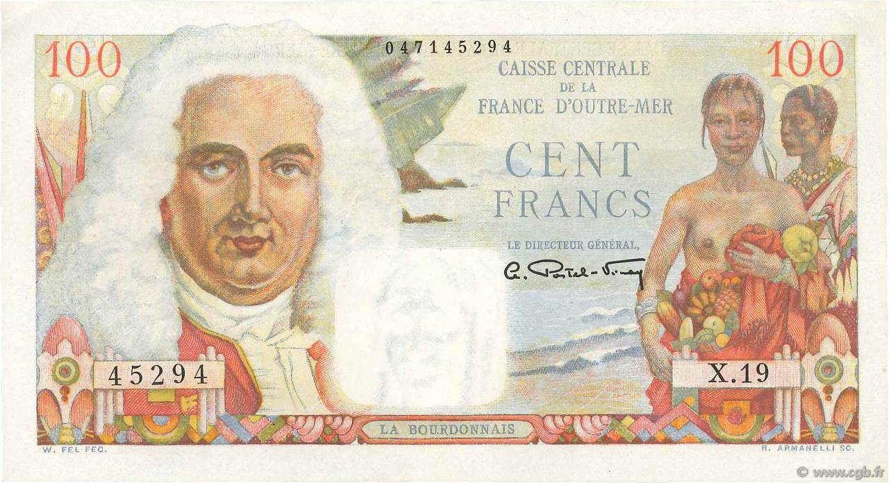 100 Francs La Bourdonnais AFRIQUE ÉQUATORIALE FRANÇAISE  1946 P.24 SUP