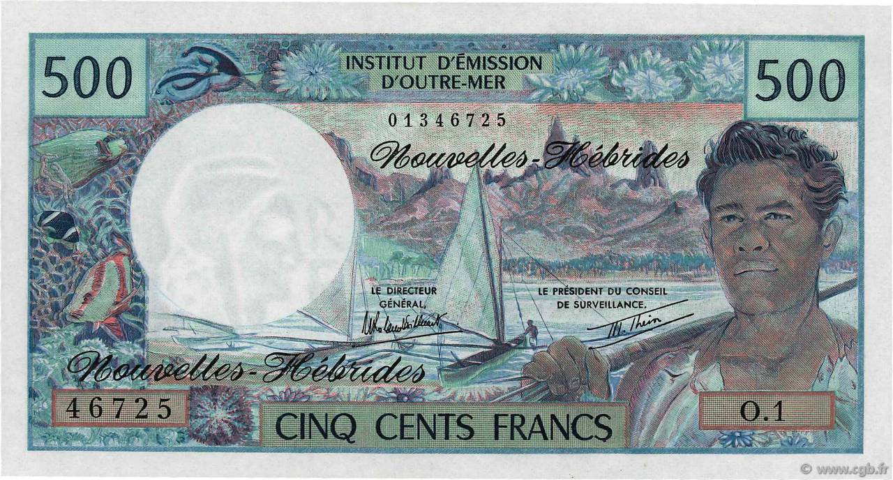 500 Francs NOUVELLES HÉBRIDES  1980 P.19var NEUF