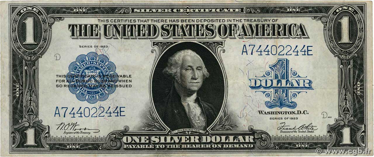 1 Dollar STATI UNITI D AMERICA  1923 P.342 q.SPL