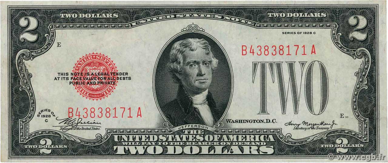 2 Dollars STATI UNITI D AMERICA  1928 P.378c SPL