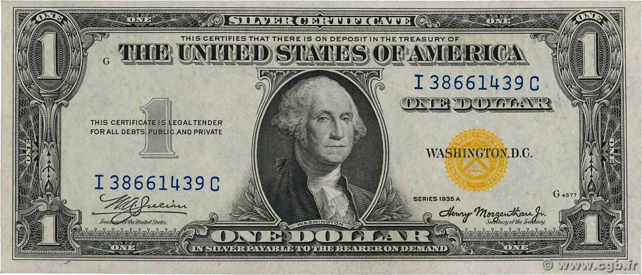 1 Dollar UNITED STATES OF AMERICA  1935 P.416AY AU+
