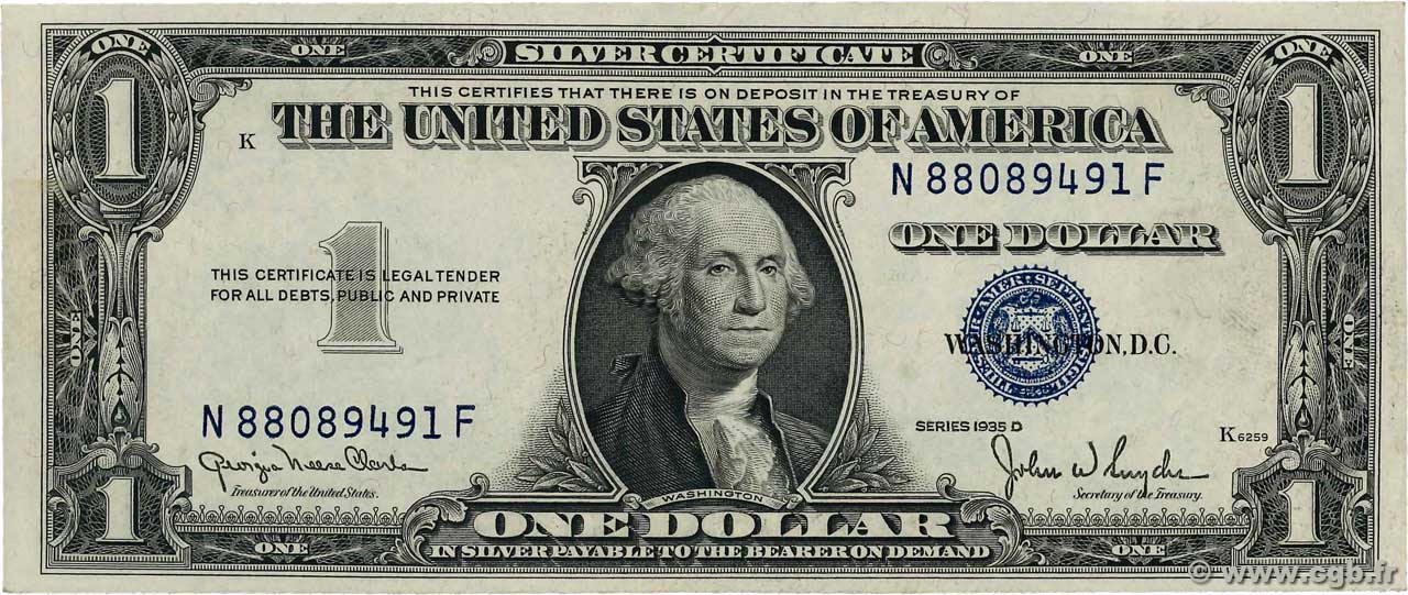 1 Dollar STATI UNITI D AMERICA  1935 P.416D1 SPL