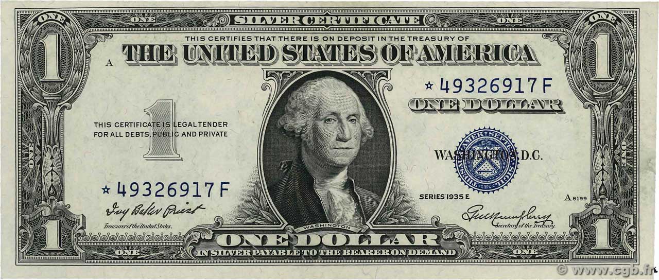 1 Dollar ÉTATS-UNIS D AMÉRIQUE  1935 P.416D2e SPL