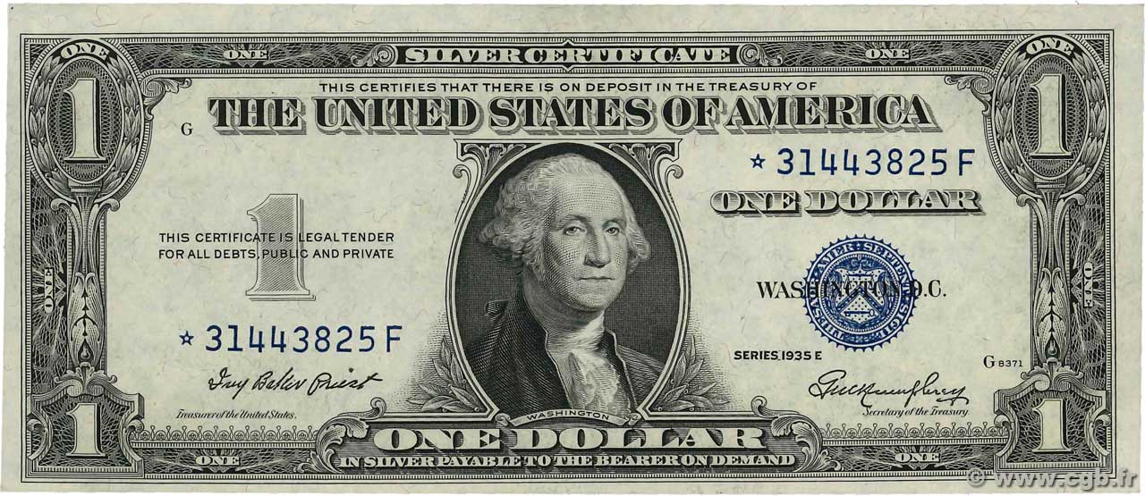 1 Dollar ESTADOS UNIDOS DE AMÉRICA  1935 P.416D2e EBC