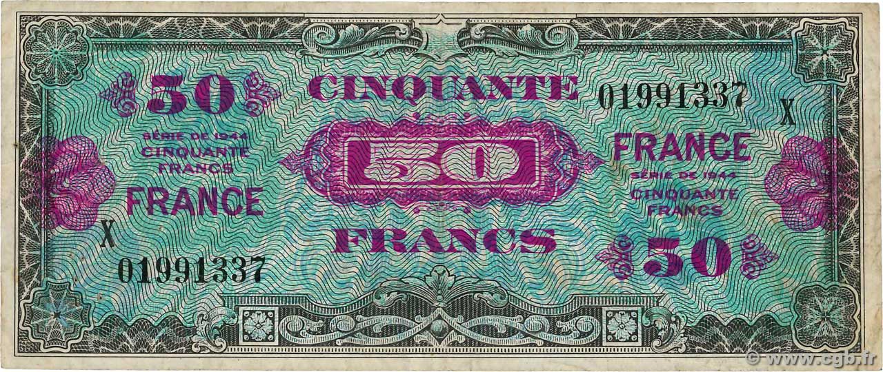 50 Francs FRANCE FRANKREICH  1945 VF.24.04 fSS
