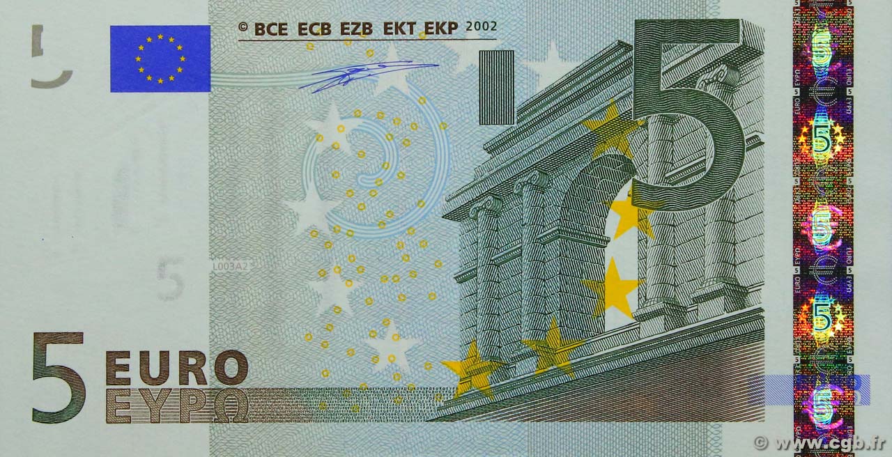 5 Euro EUROPA  2002 P.01u ST