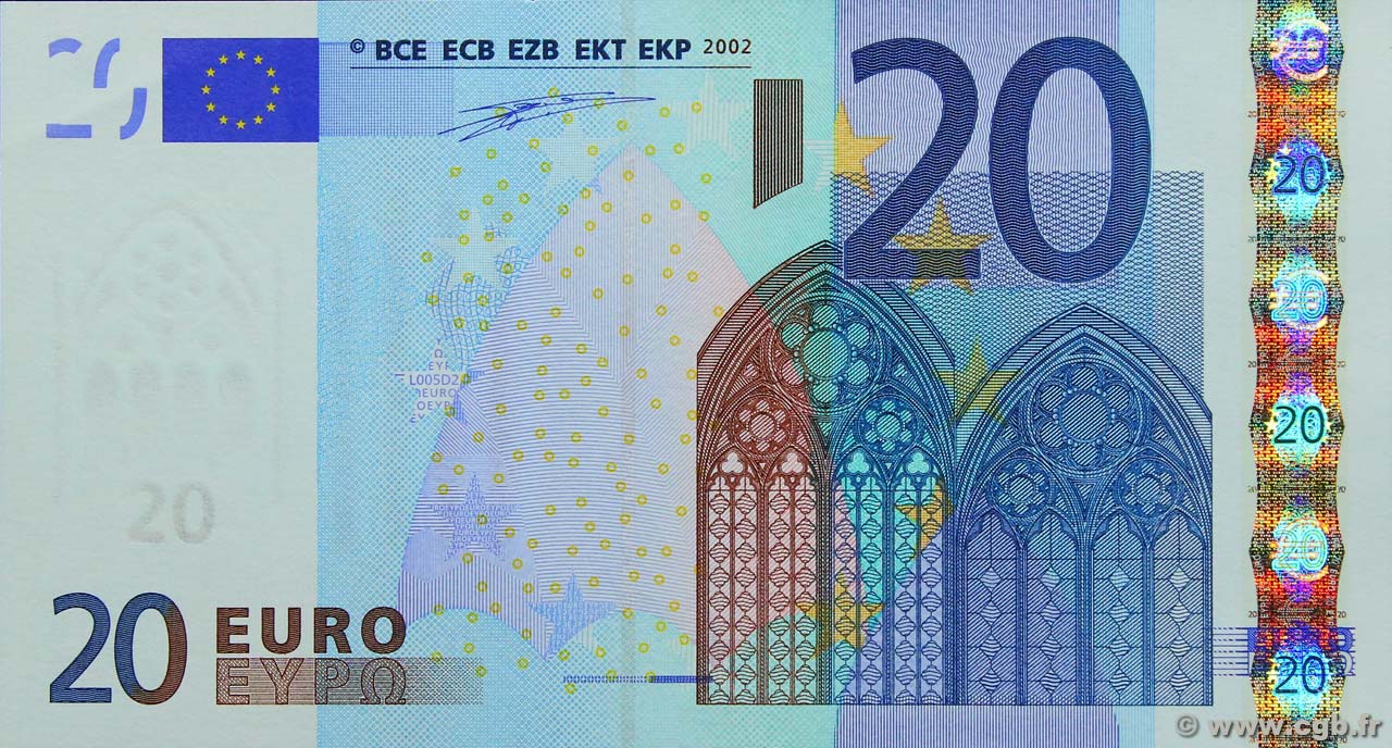 20 Euro EUROPA  2002 P.03u ST