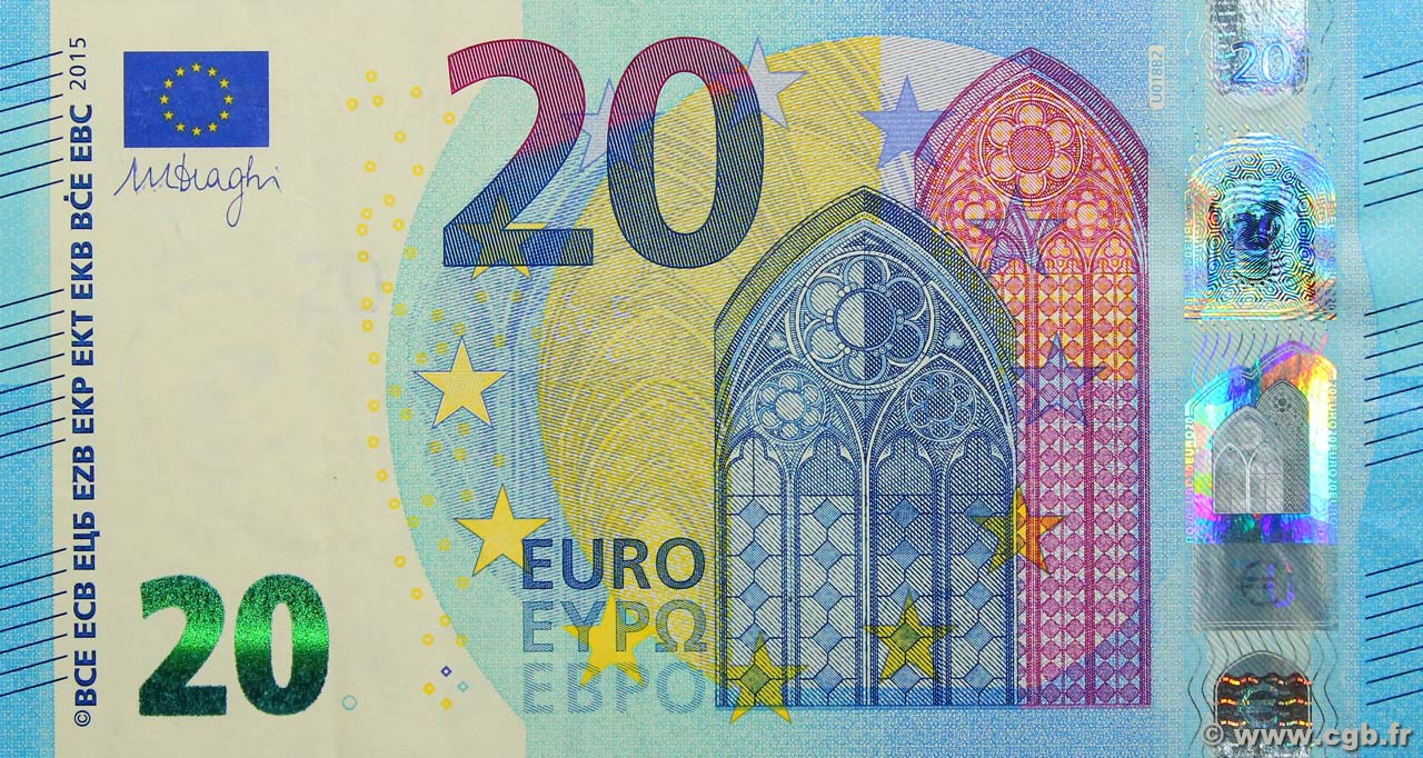 20 Euro série Europe Fauté EUROPA  2015 P.22u BB