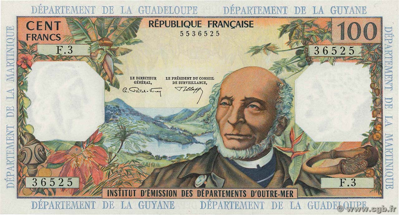 100 Francs FRENCH ANTILLES  1966 P.10b UNC