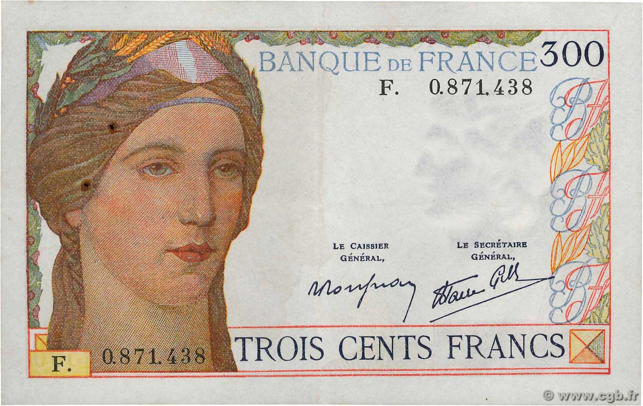 300 Francs FRANCIA  1938 F.29.01 q.SPL