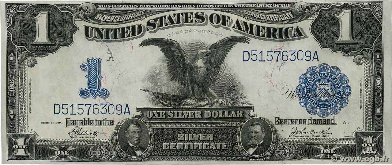 1 Dollar UNITED STATES OF AMERICA  1899 P.338c AU-