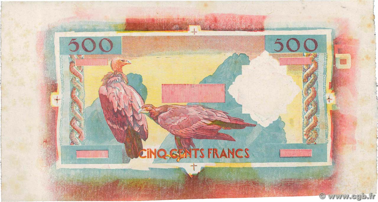 500 Francs Épreuve ALGERIA  1958 P.(117) AU