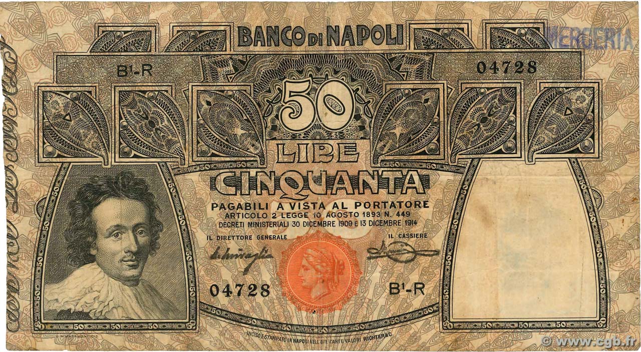 50 Lire ITALIA  1914 PS.856 MB
