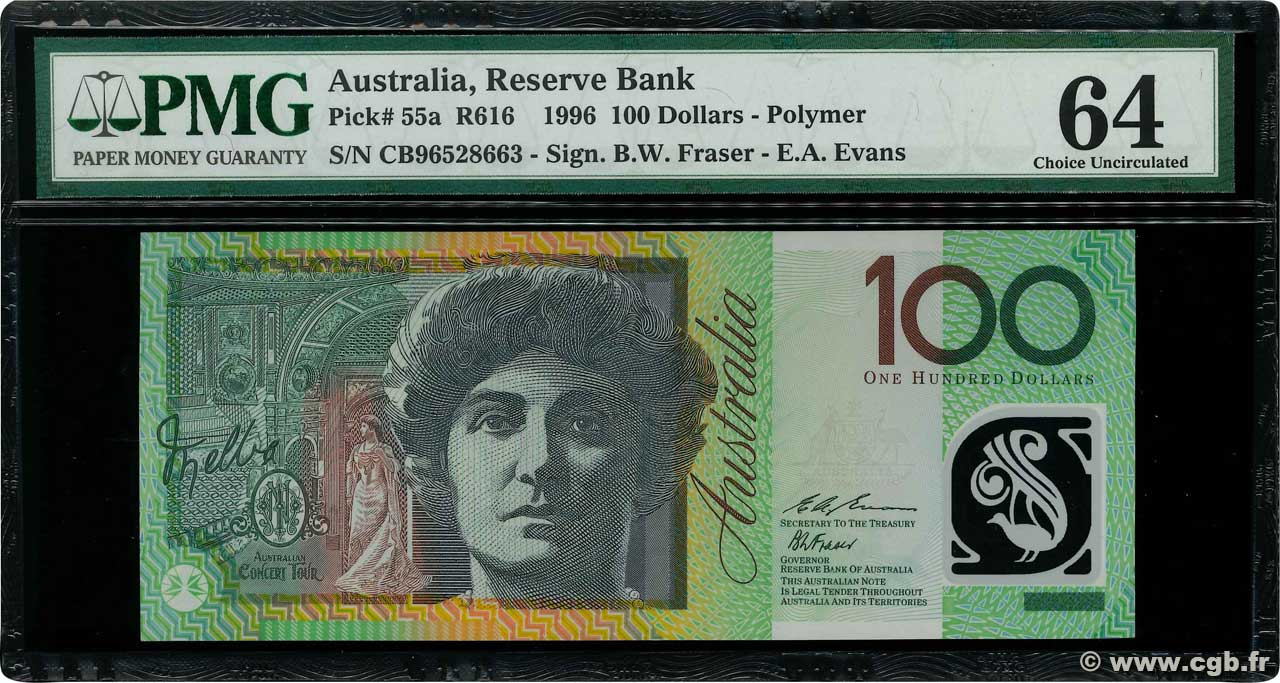 100 Dollars AUSTRALIA  1996 P.55a FDC